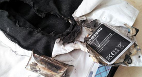 Samsung Galaxy II 爆発