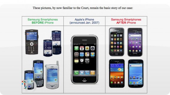 iPhone 前後のサムスンスマートフォンデザインの違い